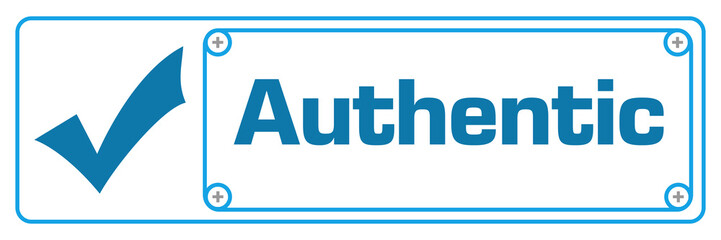 Authentic  Blue Horizontal Border Screw 