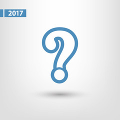Question mark sign icon, vector illustration. Flat design style 