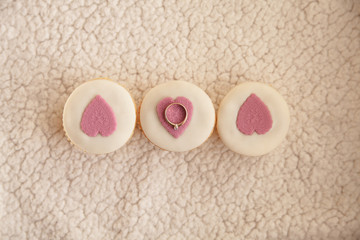 Macaroon and diamond ring