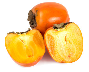 Cut orange persimmon