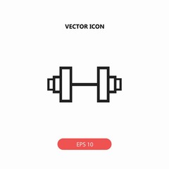 Fototapeta premium gym dumbbell vector icon
