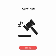 judge gavel vector icon