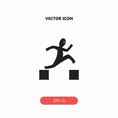 man jumping vector icon