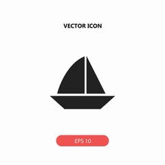 sail boat vector icon