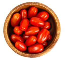 Small red oblong tomatoes