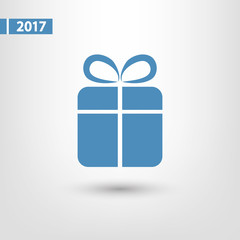 gift  icon, vector illustration. Flat design style 