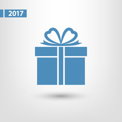 gift  icon, vector illustration. Flat design style 