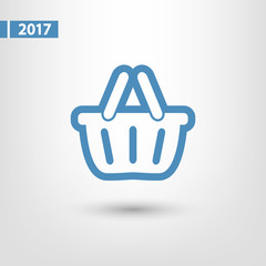 basket  icon, vector illustration. Flat design style