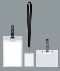 Lanyard badge template