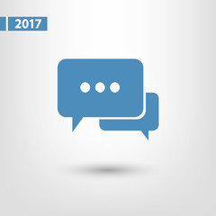 Speech bubbles icon. vector illustration with soft shadow on a gray background