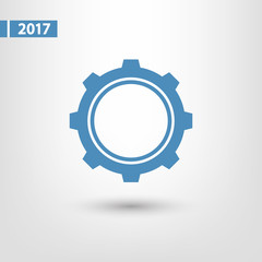gear icon, vector illustration. Flat design style 