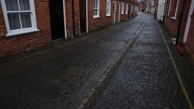 Medieval city in England - cobbled streets and tiny cottages - Fareham