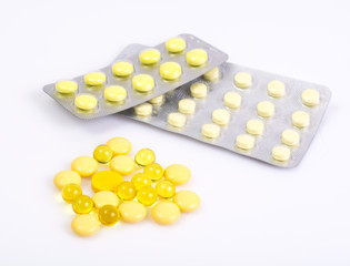 Pharmaceutical colorful pill, capsules, multivitamins, supplemen