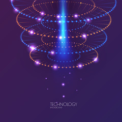 Obraz premium Space light rings. Technology abstract background. Business pres