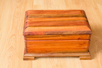 Handcraft homemade box of red wood