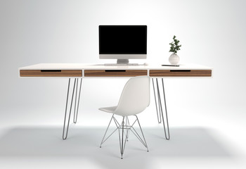 White workplace design