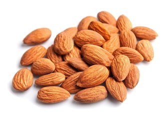 Almonds isolated .