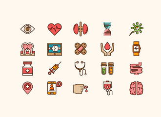 Medical icons set