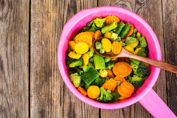 Mix of deep-frozen vegetables