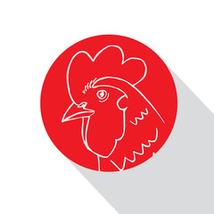 Rooster chicken with doodle design