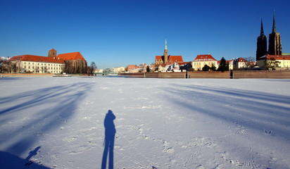 Zamarznięta Odra - Ostrów Tumski © Konrad_elx
