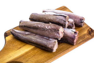 Gutted carcasses of fish