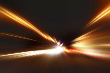 Speed motion on the road.