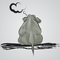 cartoon elephant with speech bubble