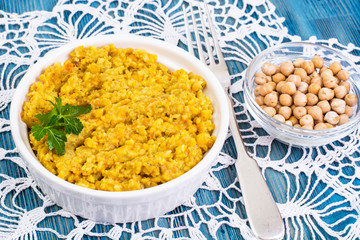 Chickpea dish traditional Middle Eastern cuisine