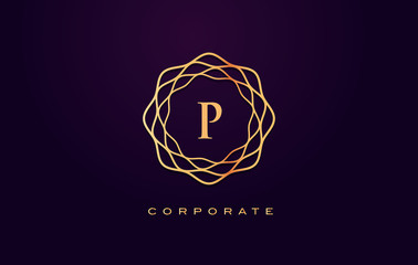 p Luxury Logo. Monogram Letter Design Vector