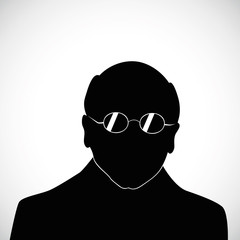 portrait alter mann mit brille