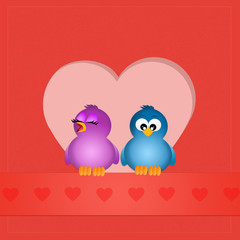 birds celebrate Valentine's Day