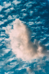 Beautiful cloudscape on a blue sky