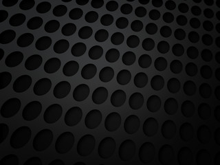 Black metallic background with lot of perforated dots