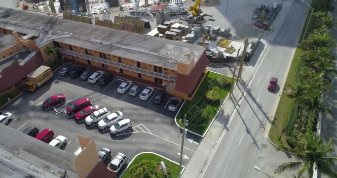 Aerial drone footage of the Armani Casa construction site Sunny Isles Beach FL