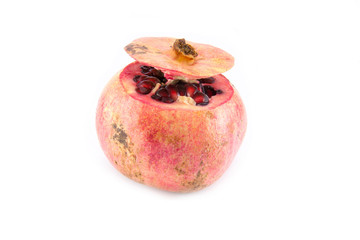 Juicy pomegranate fruit isolated