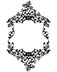 rose flowers black and white vintage frame design