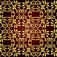 Gold damask seamless pattern glory