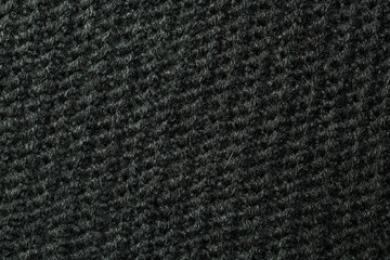 Fototapeta na wymiar Black knitted wool texture can use as background.
