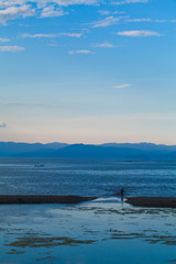 琵琶湖の釣り人