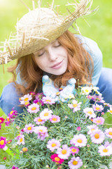 Fototapeta premium Frauen Liebe Blumen 