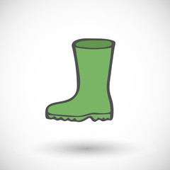 Rubber boot icon. Vector illustration