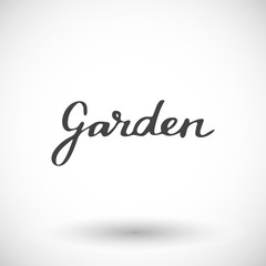 Garden sign, vector illustration