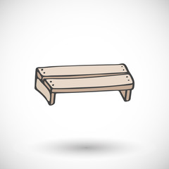 Bench icon. Vector illustration