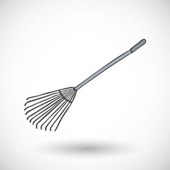 Gardening rake vector illustration