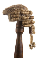 Isolated judge's wig