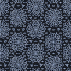 Handdrawn vector ethnic ornamental seamless pattern.