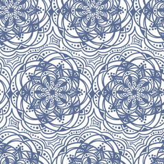 Handdrawn vector ethnic ornamental seamless pattern.