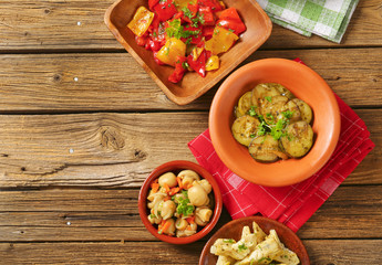 assorted pickled vegetables