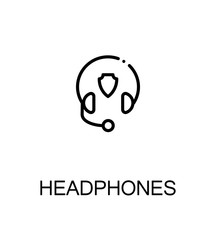 Headphone flat icon